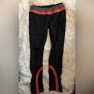 Free Spirit Black & Pink Active Leggings (L)